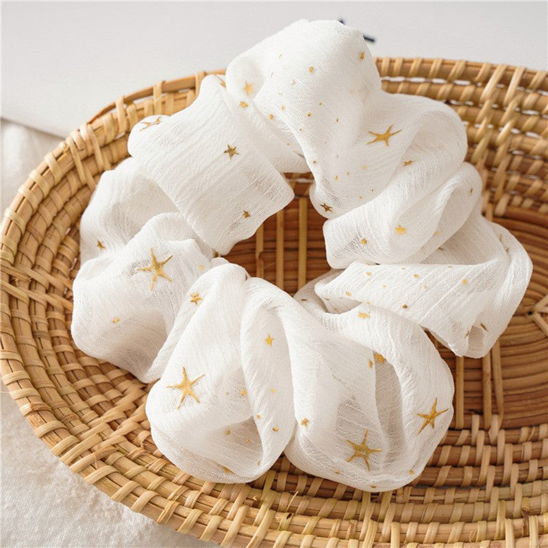 Star Hair Scrunchies Elastic Hair Bands Ponytail Hair Ties