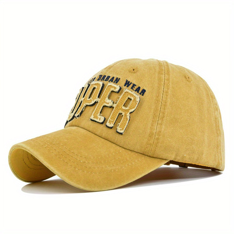 Retro Patch Embroidery Baseball Cap with 3D Embroidery