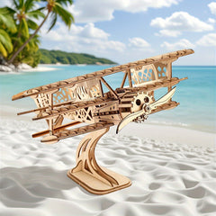 DIY 3D Puzzle Airplane Educational Toy Wooden Ornament Gift
