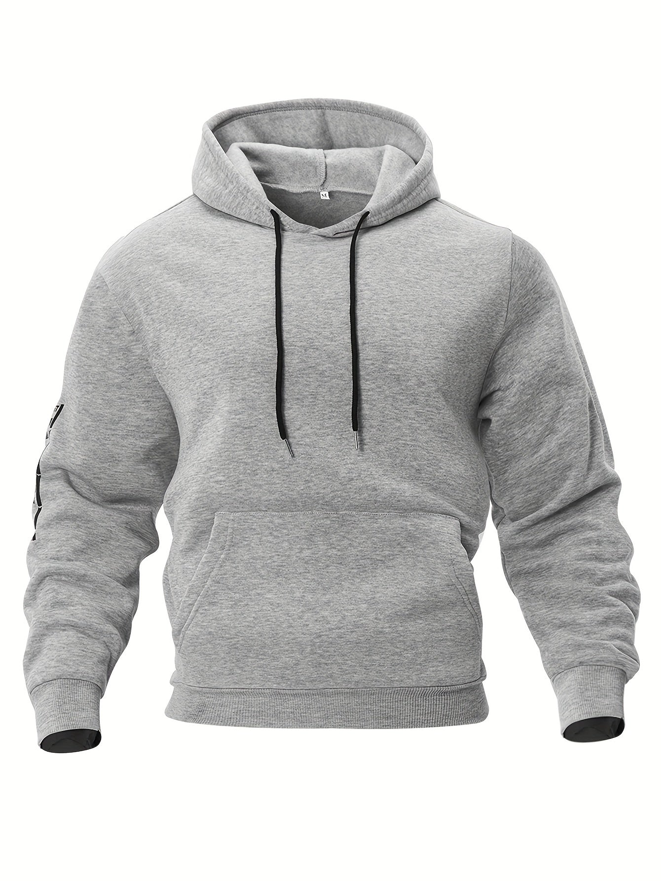 Muscle Bull Print Hoodie Men Graphic Hooded Pullover Kangaroo Pocket