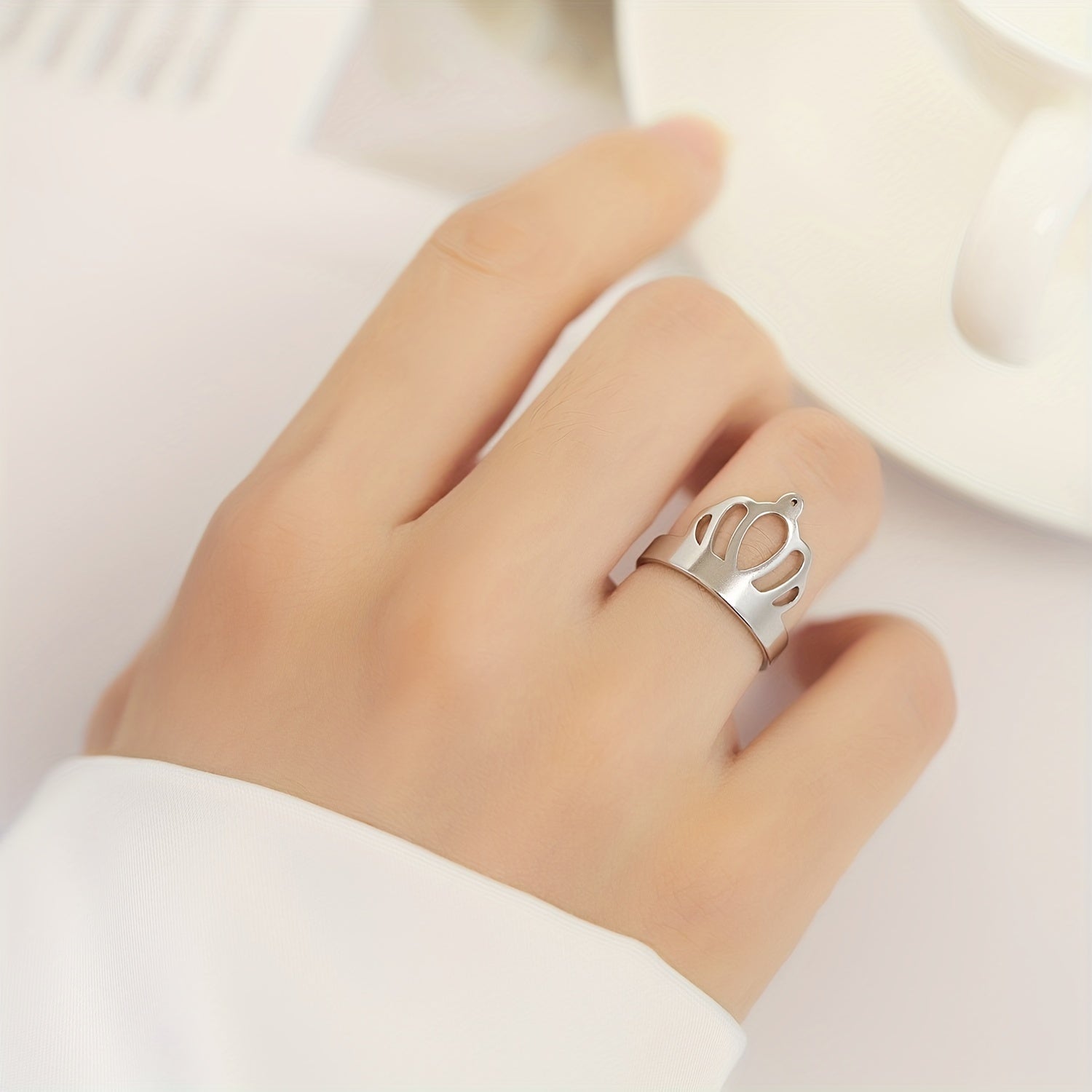 Butterfly Finger Ring Stainless Steel Tail Ring