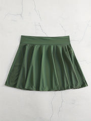 High Stretch Mesh Cover Up Skirt Solid Semi Sheer Beachwear Women's S