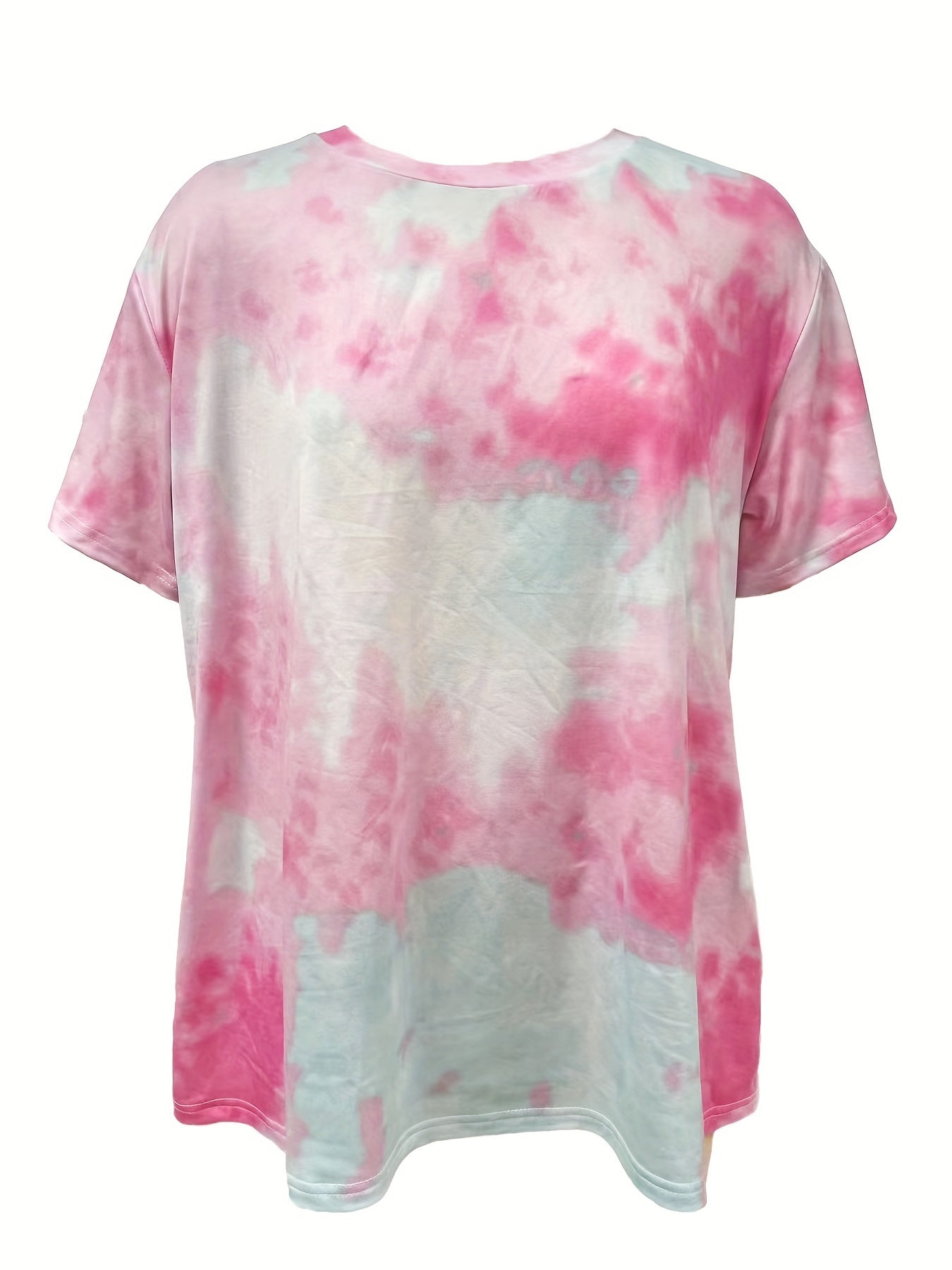 Tie Dye Round Neck Top & Shorts Two Piece Set