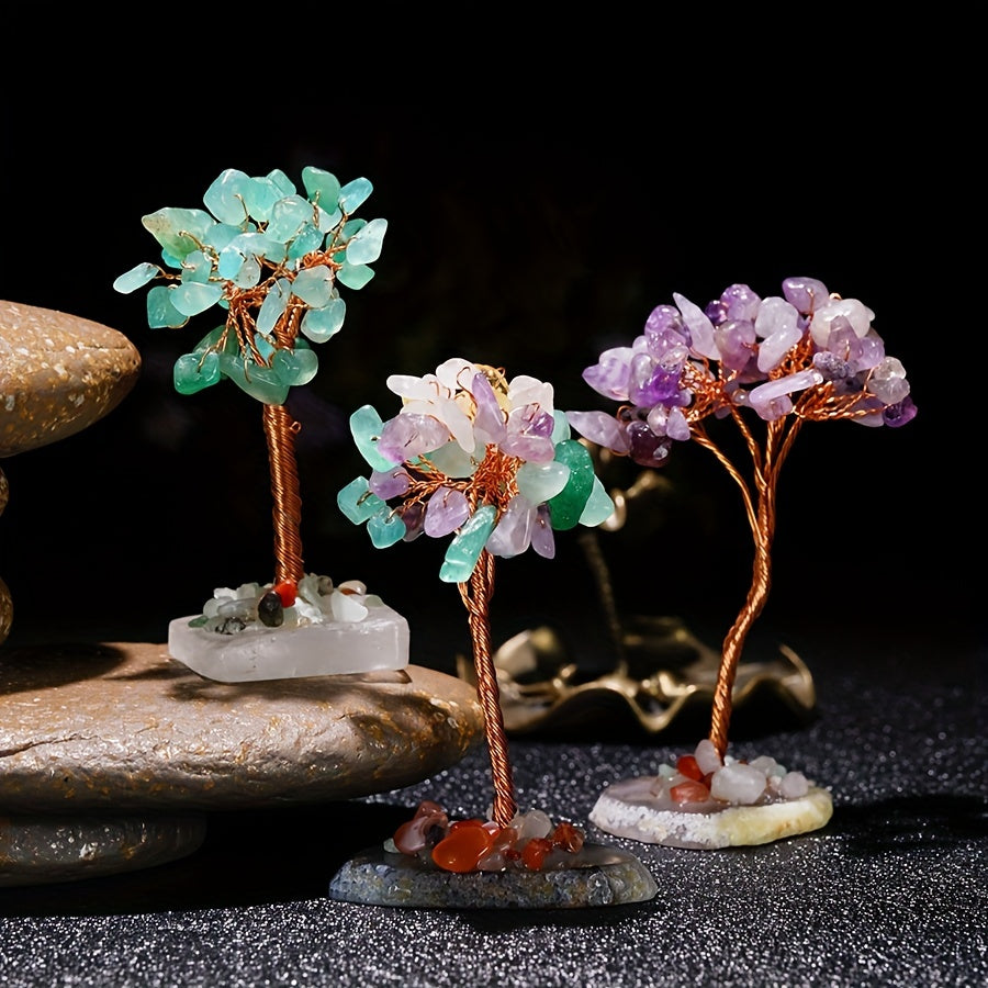 Crystal Tree Ornament for Jewelry and Decor