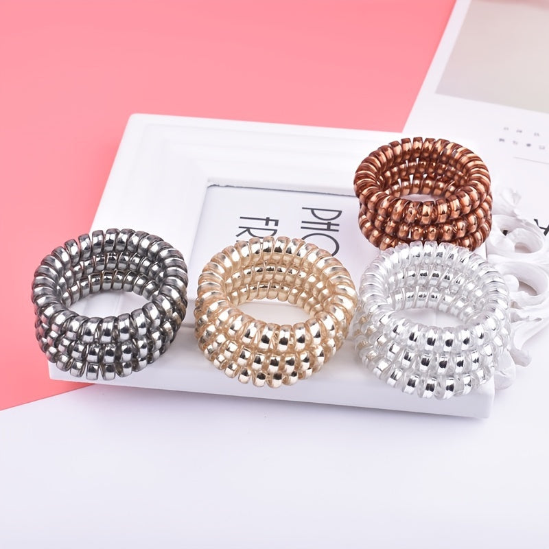 Coil Wire Hair Tie Elastic Hair Ring Ponytail Holder