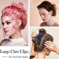 5pcs Frosted Hair Claw Women's Shark Claw Combination Set