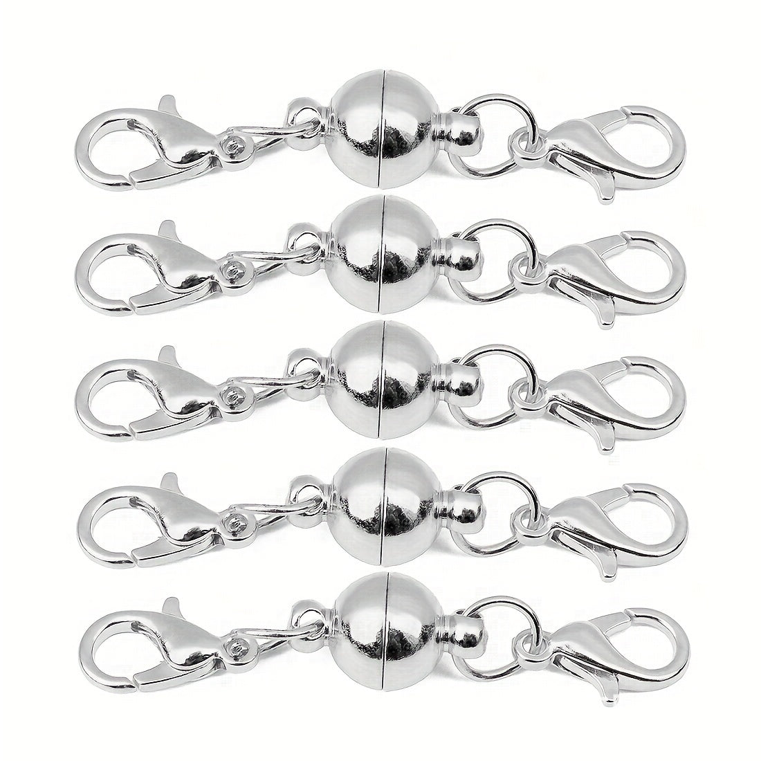 5pcs 6mm Copper Ball Magnet Clasp Bracelet DIY Accessory Set