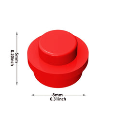 500pcs Round 1X1 Plate Compatible with 4073 for Building Block Decoration
