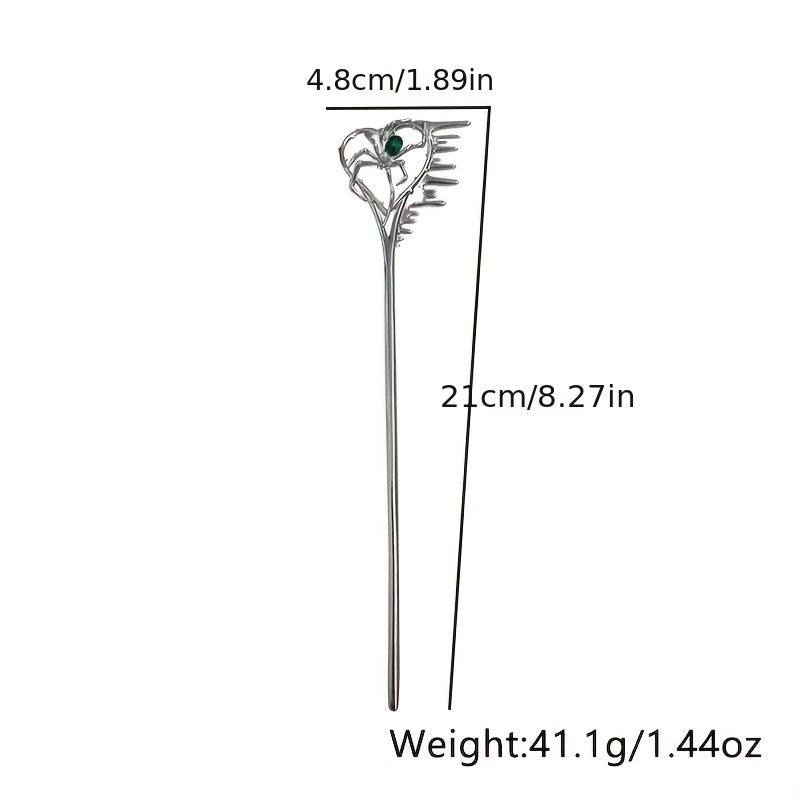 Silvery Hair Sticks Snake Faux Pearl Branch Hair Sticks