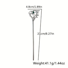 Silvery Hair Sticks Snake Faux Pearl Branch Hair Sticks