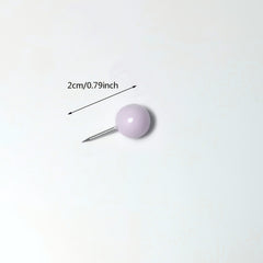 100 Purple Map Thumb Tacks Push Pins Round Head Pushpins