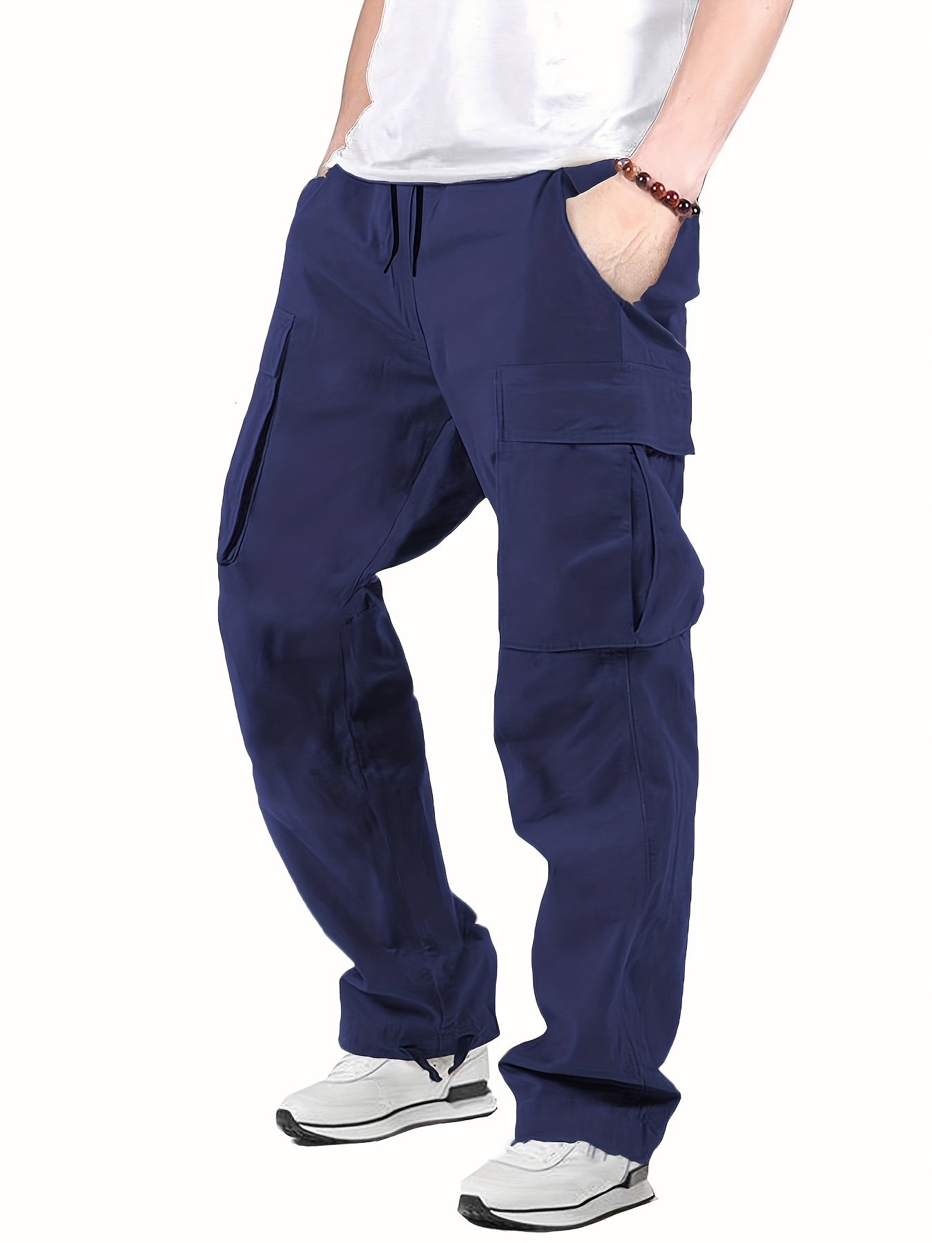 Men's Straight Leg Cargo Pants with Flap Pockets