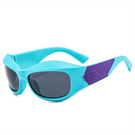 Y2K Sports Sunglasses UV400 Anti Glare Cyberpunk Hiphop Outdoor Cycling Fishing
