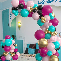 124pcs Demon Theme Balloons Set Princess Tea Party Decoration