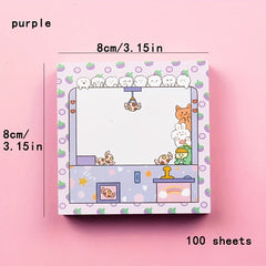 Painting Style Portable Sticker Hand Tear Colorful Message Sticker