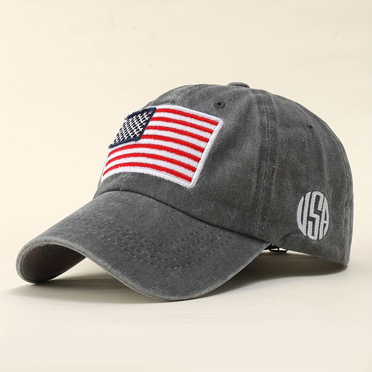 American Flag Embroidery Baseball Cap Unisex Distressed Dad Hats Adjustable