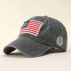 American Flag Embroidery Baseball Cap Unisex Distressed Dad Hats Adjustable