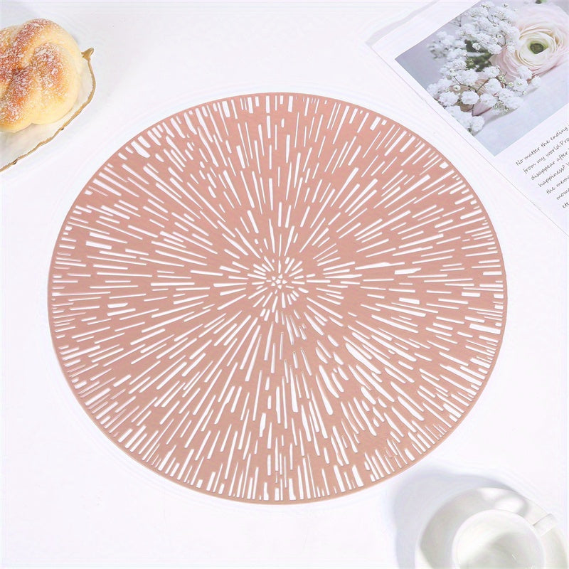 4pcs Round Placemats Heat Insulation Mat Nordic Placemat Decorative Mat