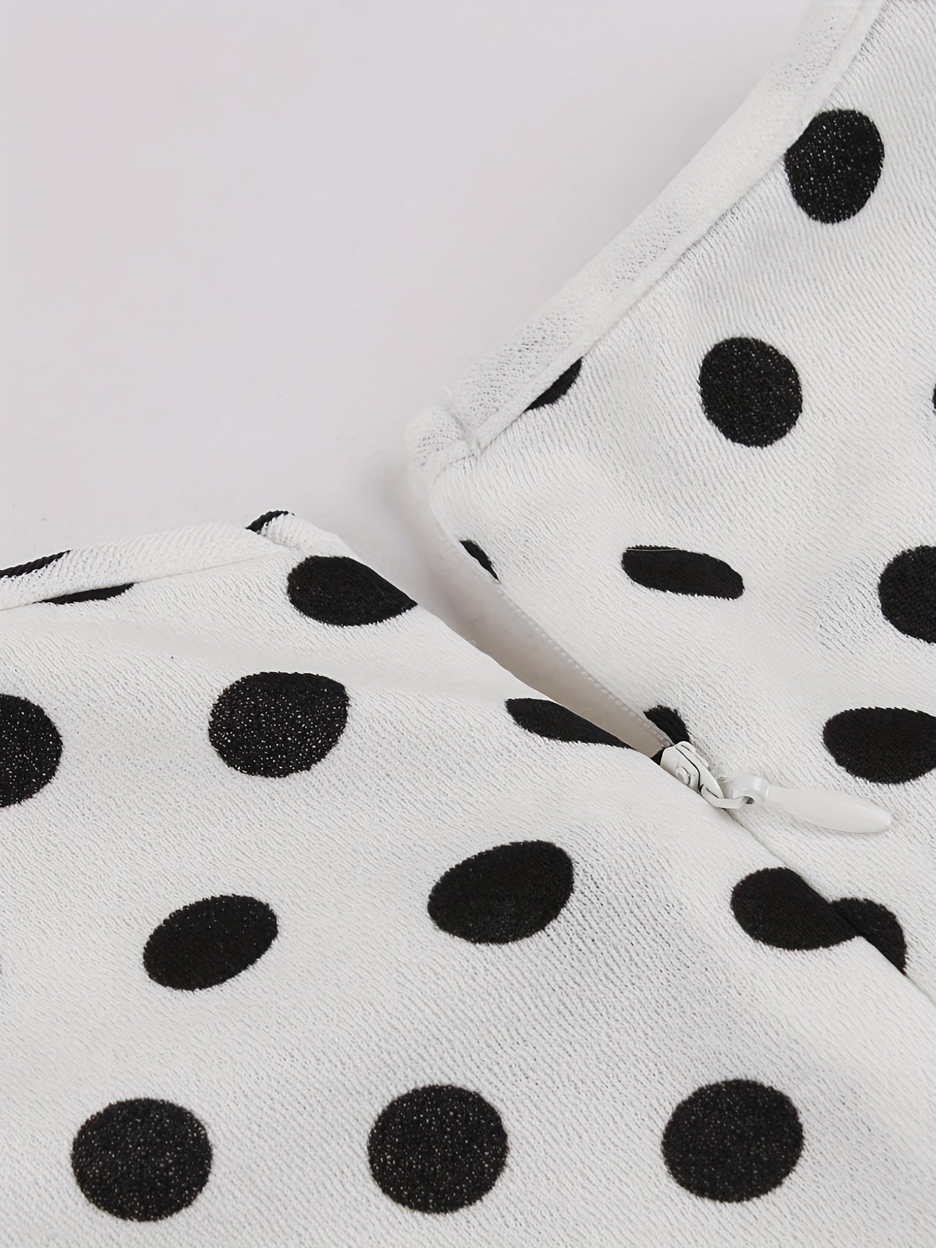  Retro Dress Women's Plus Colorblock Dot Print Short Sleeve