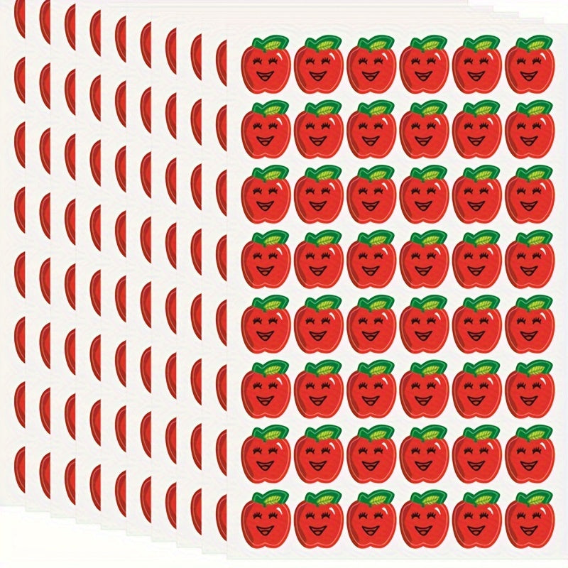 6pcs Kids Reward Stickers Happy Face Self-adhesive Label Stickers