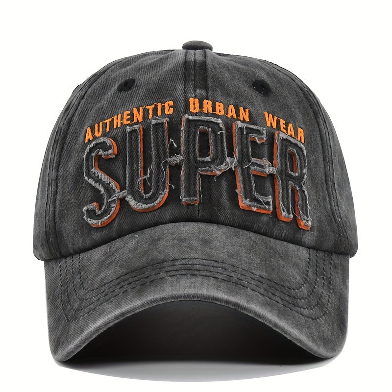Retro Patch Embroidery Baseball Cap with 3D Embroidery