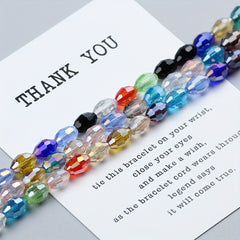 50pcs 6x8mm Colorful Glass Crystal Beads DIY Jewelry Accessories