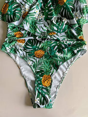  Vacay Swimsuit Women's Plus Tropical Print One Piece Swimsuit