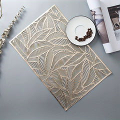 Plastic Placemat Square Lace Dandelion Hollow Anti-scalding Western Food Pad