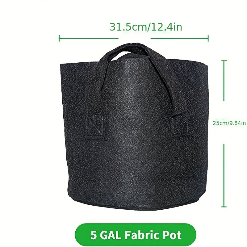 10 Pack Thickened Nonwoven Fabric Grow Bags Handles Plant Vegetable Growing Bag