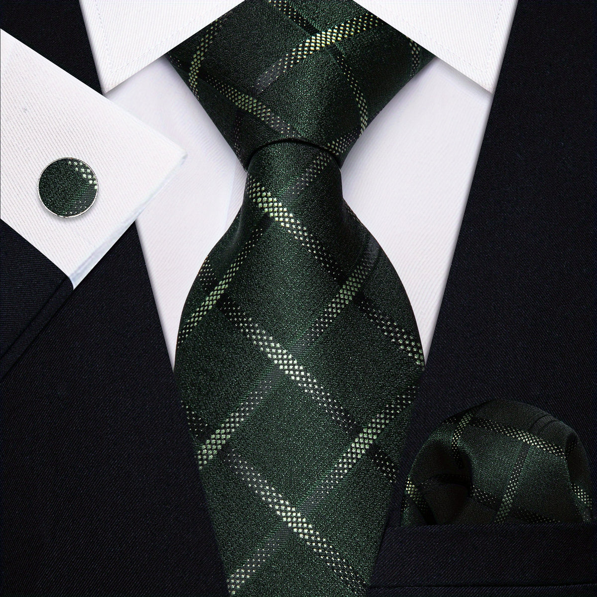 Men's Floral Jacquard Necktie Set - Business Party Wedding Gift