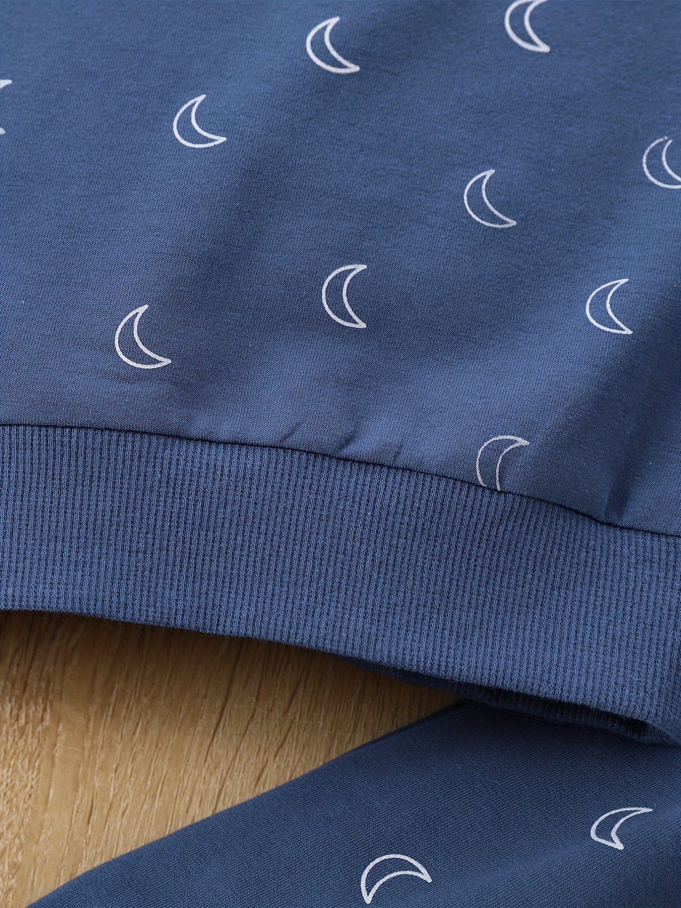Newborn Baby Boys Moon Print Long Sleeve Sleepwear Set