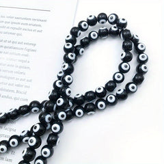 40pcs Glass Eye Beads Round Colorful Spacer Beads DIY Jewelry Making