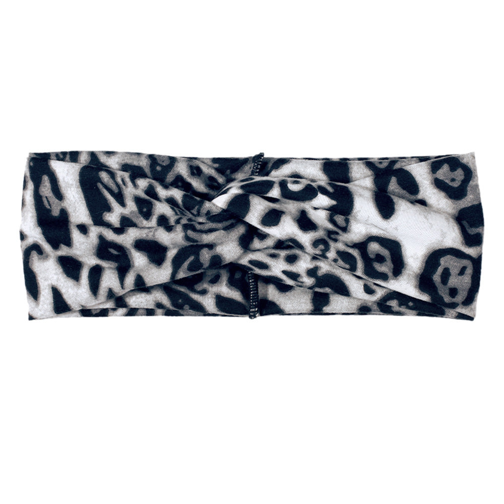 Leopard Print Knot Boho Headbands For Women Wide Sweatbands Hair Accessories