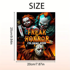 Horror Coloring Book 24 Pages Adult Drawing Boo