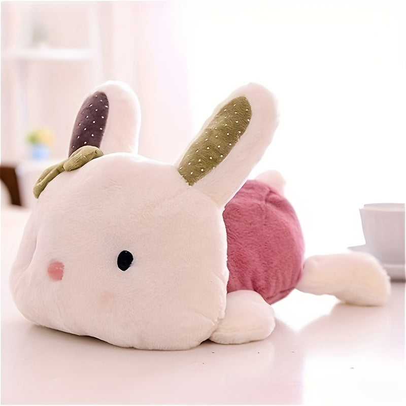 Cute Bunny Plush Toy with Pink Bow - Perfect Gift for Kids