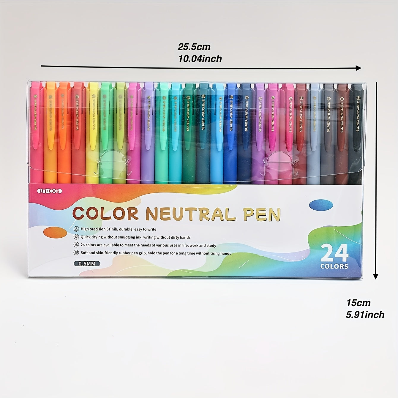 24pcs Colored Gel Pens for Note Taking Quick Drying Retractable Fine Point 0 5mm