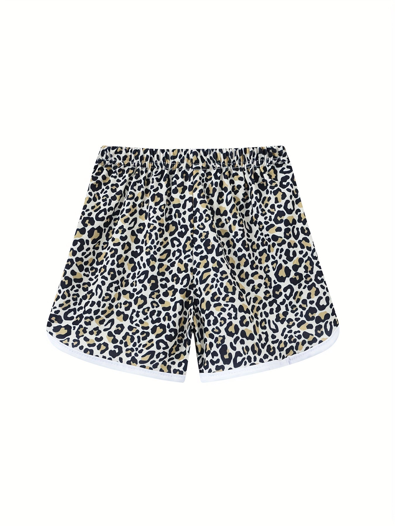 Leopard Print Drawstring Pants for Girls