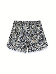 Leopard Print Drawstring Pants for Girls