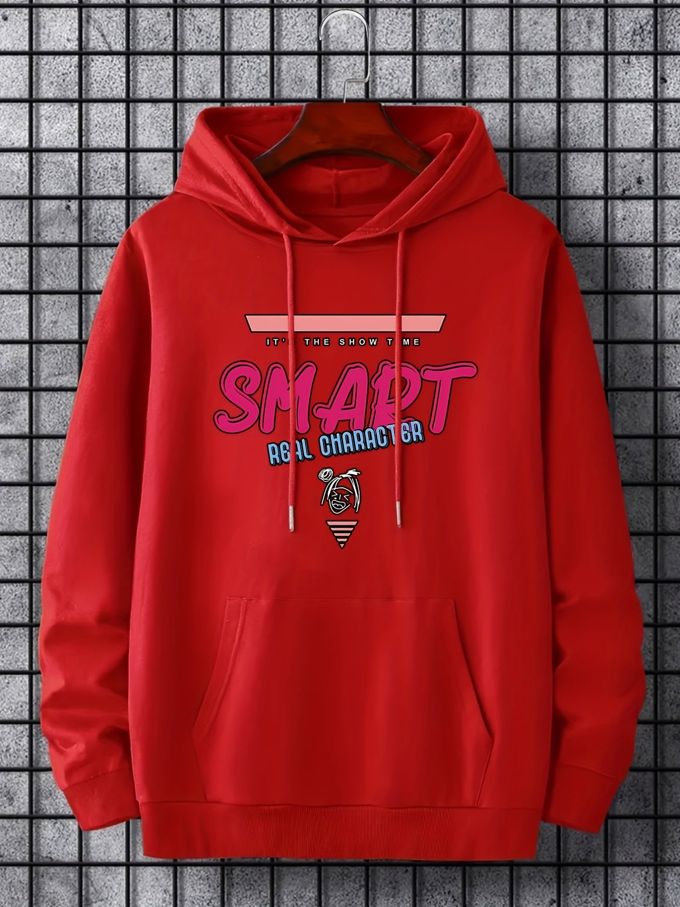 Men's Graphic Pullover Hoodie with Kangaroo Pocket