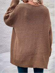  Cable Knit Cardigan Long Sleeve Open Front Sweater