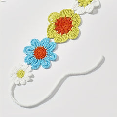 Flower Crochet Hair Band Knitted Bandana Sweet Hair Accessories