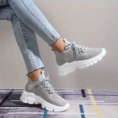 Mesh Breathable Chunky Sports Shoes Lightweight Running Shoes Women's Footwear
