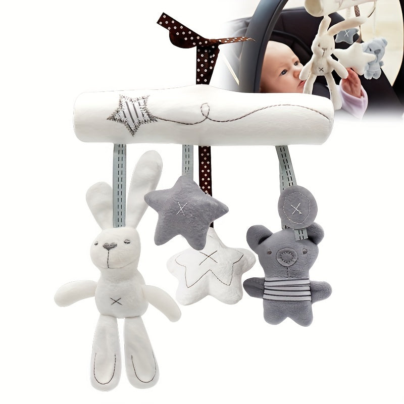 Baby Rabbit Car Hanging Music Bed Around Safety Seat Pendant Plush Toy