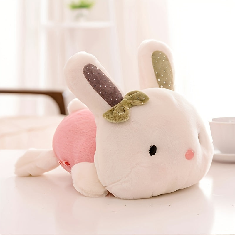Cute Bunny Plush Toy with Pink Bow - Perfect Gift for Kids