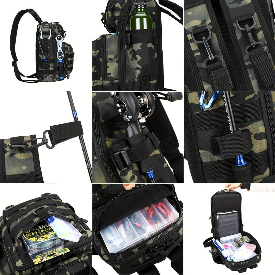 Large Capacity Outdoor Fishing Backpack Multifunctional Storage Bag