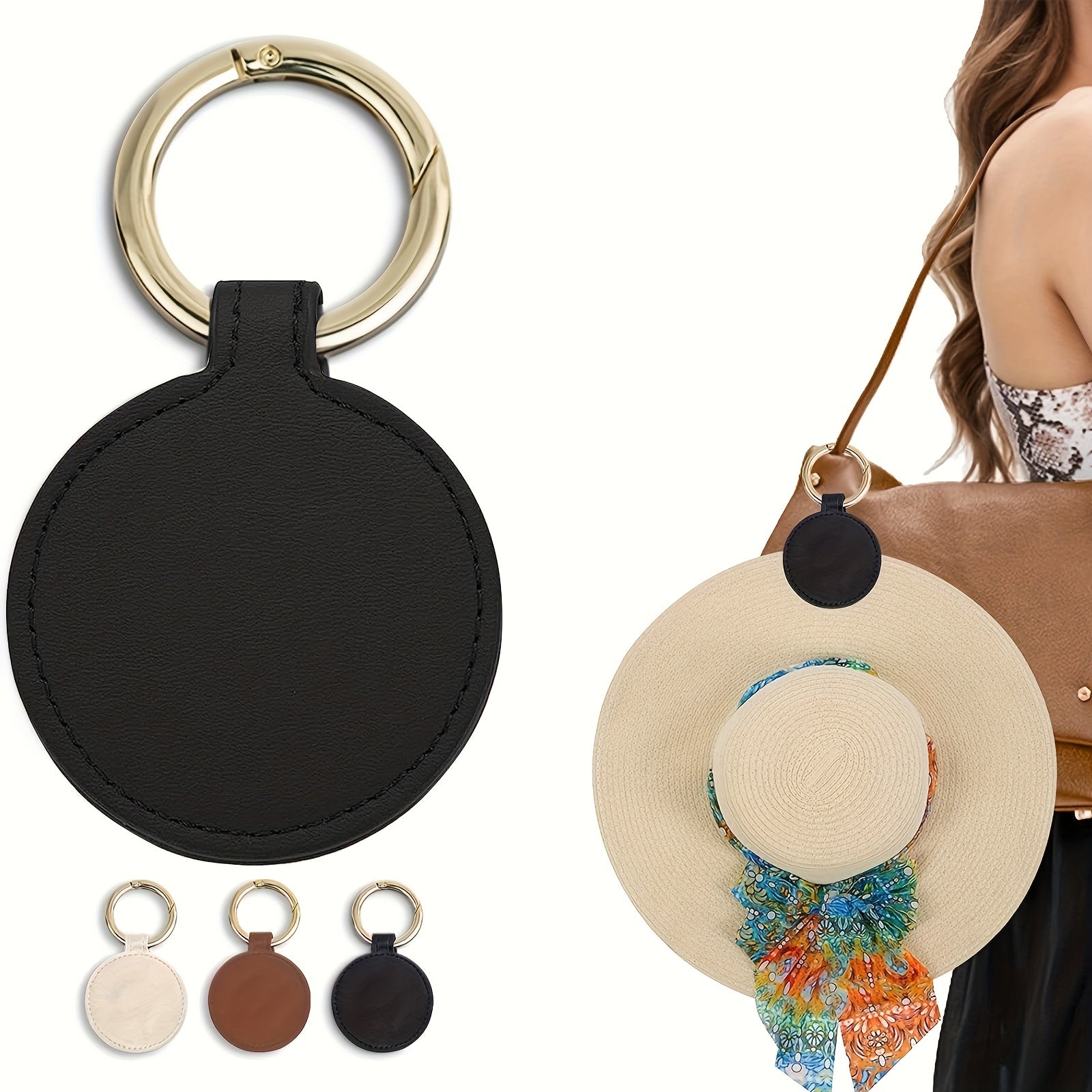 Magnetic Hat Clip Bag Holder PU Leather Hat Keeper