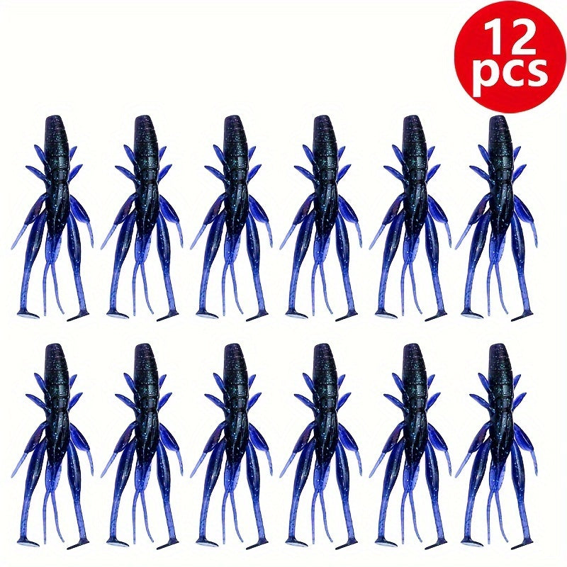 Soft Shrimp Bait T Tail Floating Water Soft Lure Bait 2 7g