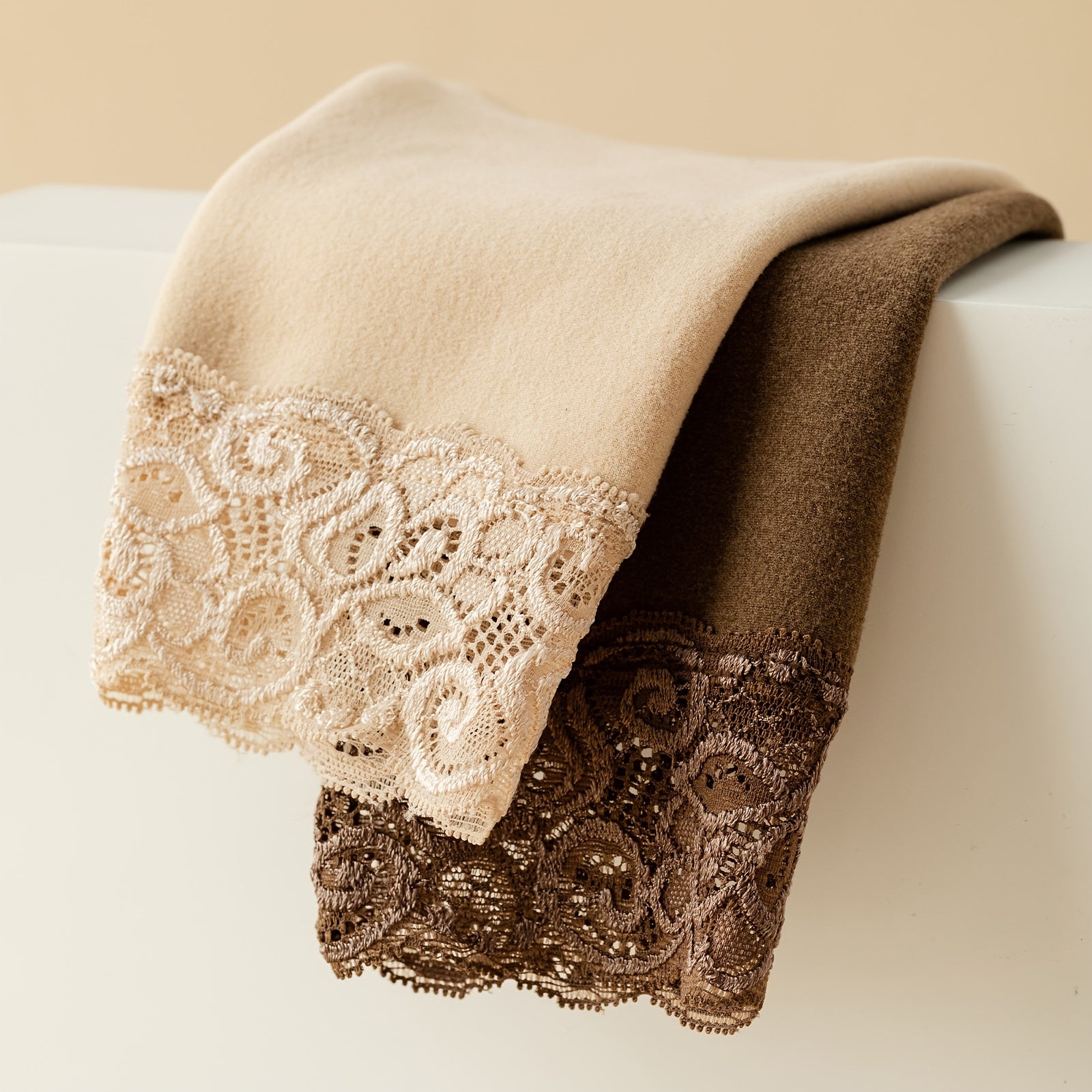 Cozy Lace Trim Mid Tube Socks Women's Stockings