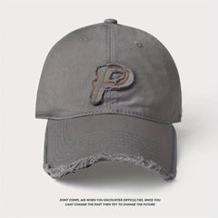 Men's Letter P Patch Baseball Cap Sun Hat