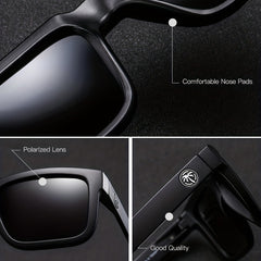 Square Frame Polarized Sunglasses Men's UV Protection Holiday Outdoor Beach